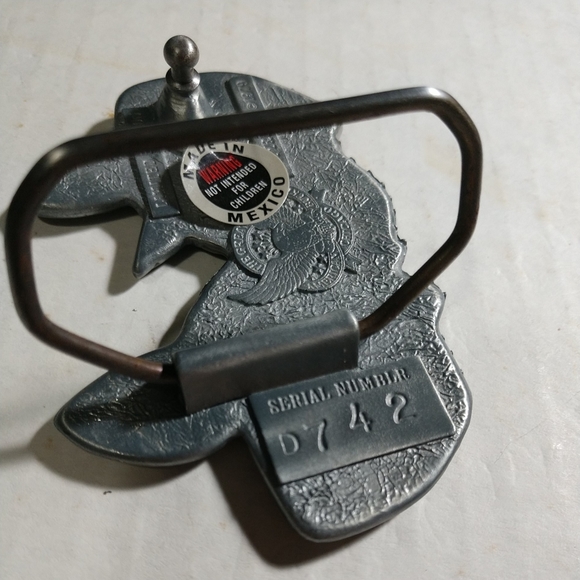 Limited Edition "HOGS" Belt Buckle 1979 Solid Pewter Mexico w/Serial Number - Picture 6 of 12